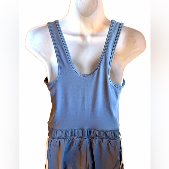 Rae Mode Athletic Romper Size Large Blue Elastic Waistband Tank Style Flowy New - Picture 7 of 11